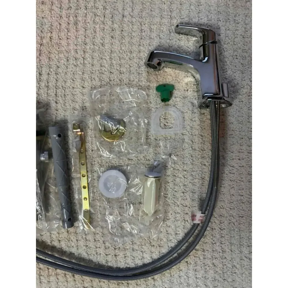 Moen L45711 Chateau Chrome 1 Handle Bathroom Faucet w Drain Open Box